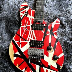 EVH Limited Edition Wolfgang Special Striped Series, Ebony Fingerboard, Red, Black, and White, Aged