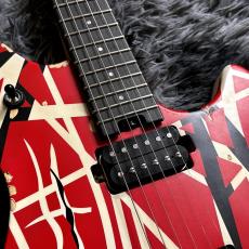 EVH Limited Edition Wolfgang Special Striped Series, Ebony Fingerboard, Red, Black, and White, Aged_4