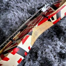 EVH Limited Edition Wolfgang Special Striped Series, Ebony Fingerboard, Red, Black, and White, Aged_9