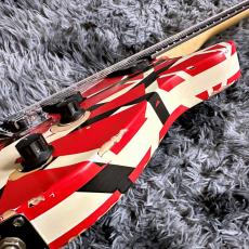 EVH Limited Edition Wolfgang Special Striped Series, Ebony Fingerboard, Red, Black, and White, Aged_10