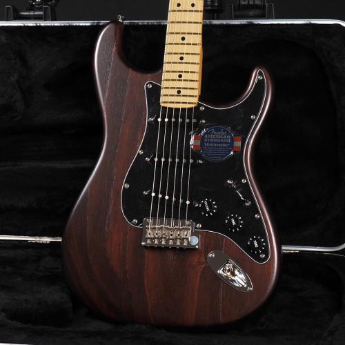 Fender American Standard Hand Stained Ash Stratocaster Maple Fingerboard ~Mahogany Stain~ 2012年製