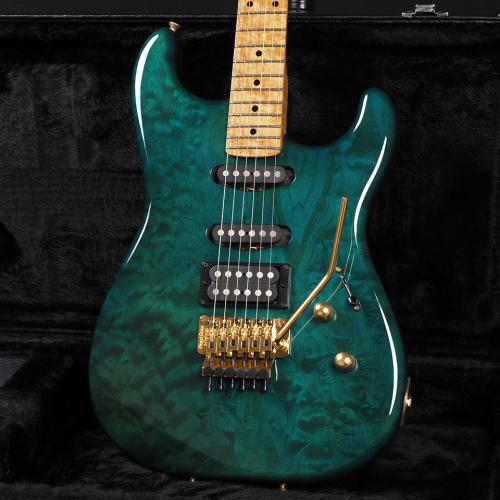 SCHECTER USA Custom ST Type "Solid Quilt Maple Body" ~See Through Blue~