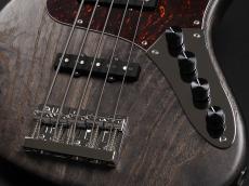 Sadowsky Metroline ML21 VJ5 Vintage J/J Bass Swamp Ash Body 5st  ~Nirvana Black Transparent Satin~_6