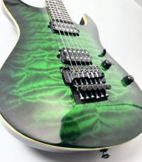 Suhr Custom Modern Carve Top Ash/Pau Ferro/Ebony -Trans Green Burst-_3