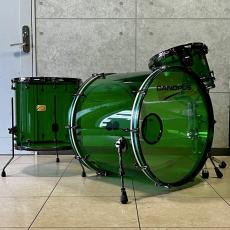CANOPUS Custom Order Acrylic Kit 26 18 15 "GREEN" Black Nickel Hardware  [3-Piece Shell set]