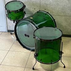 CANOPUS Custom Order Acrylic Kit 26 18 15 "GREEN" Black Nickel Hardware  [3-Piece Shell set]_4
