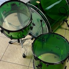 CANOPUS Custom Order Acrylic Kit 26 18 15 "GREEN" Black Nickel Hardware  [3-Piece Shell set]_5