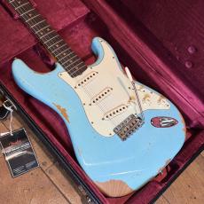 Fender Custom Shop Limited Edition 1964 Stratocaster L-Series Heavy Relic 3A RW FB Aged Daphne Blue_3