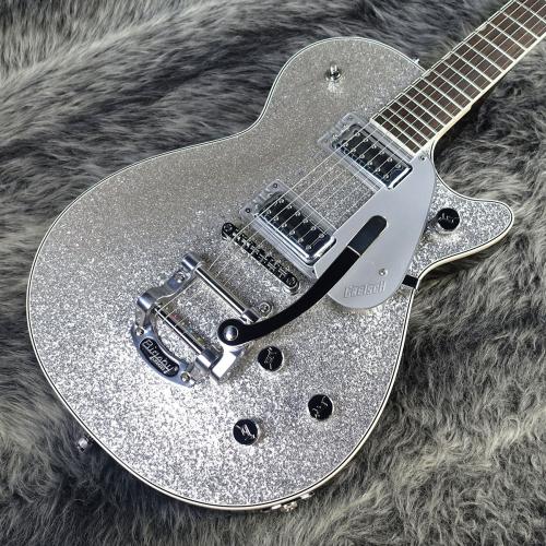 Gretsch G5230T Electromatic Sparkle Jet FT Single-Cut with Bigsby Silver Sparkle