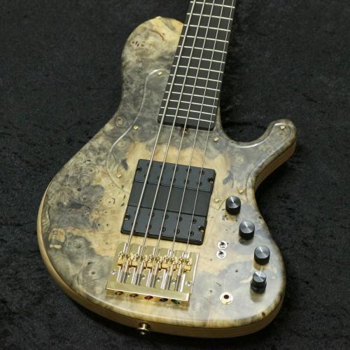 saitias guitars Aquarius 5 CTM Buckeye Burl /Natural Satin【4.00kg】【Euphoreal製PU×Humpback製プリアンプ】