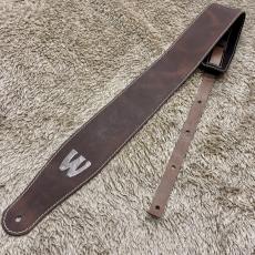 Warwick Teambuilt Genuine Leather Bass Strap Brown Silver Embossing