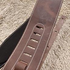 Warwick Teambuilt Genuine Leather Bass Strap Brown Silver Embossing_5