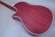 Morris TC-16 SPK / See-through pink・Englmann Spruce and Flame Sycamore Top・Solid African Mahogany Side and Back・Ebony Fingerboard and Bridge・Clear guard・With L.R.Baggs Element【With Original Hard Case】 2020年製_7