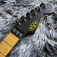 EVH Limited Edition Striped Series Frankenstein Frankie Black with Yellow Stripes,Aged_6
