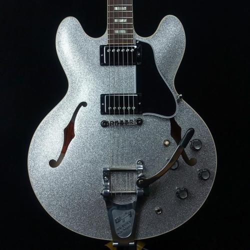 Gibson 1964 ES-335 Reissue Silver Sparkle Black Stinger w/Bigsby Gloss ☀️夏の売りつくしセール☀️