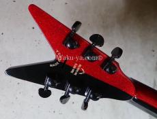 DEAN USA Custom Shop Michael Schenker Flying V Yin Yang / Black & Red Sparkle_5