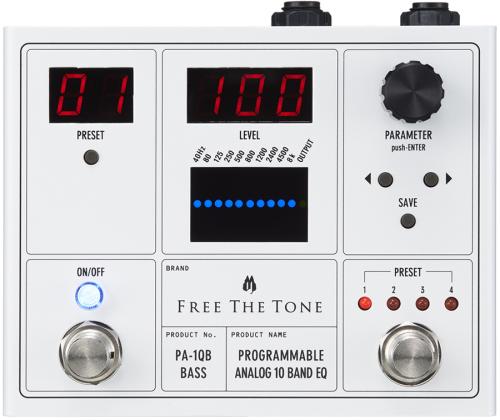 Free The Tone PA-1QB(ベース用) PROGRAMMABLE ANALOG 10 BAND EQ デジタルイコライザー【オンラインストア限定】