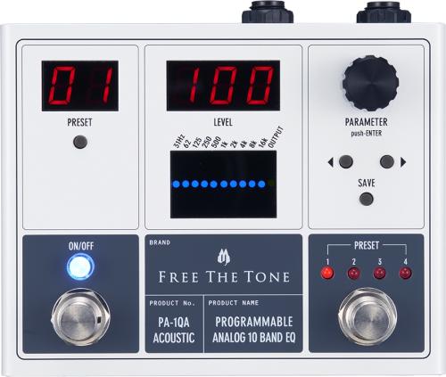 Free The Tone PA-1QA(アコースティック用) PROGRAMMABLE ANALOG 10 BAND EQ デジタルイコライザー【オンラインストア限定】