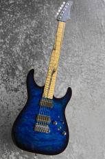 T's DST-Pro24 5A Waterfall Burl Maple Top Honduras Mahogany ~Trans Blue~_3