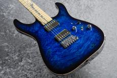 T's DST-Pro24 5A Waterfall Burl Maple Top Honduras Mahogany ~Trans Blue~_4