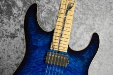 T's DST-Pro24 5A Waterfall Burl Maple Top Honduras Mahogany ~Trans Blue~_6