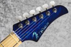 T's DST-Pro24 5A Waterfall Burl Maple Top Honduras Mahogany ~Trans Blue~_8