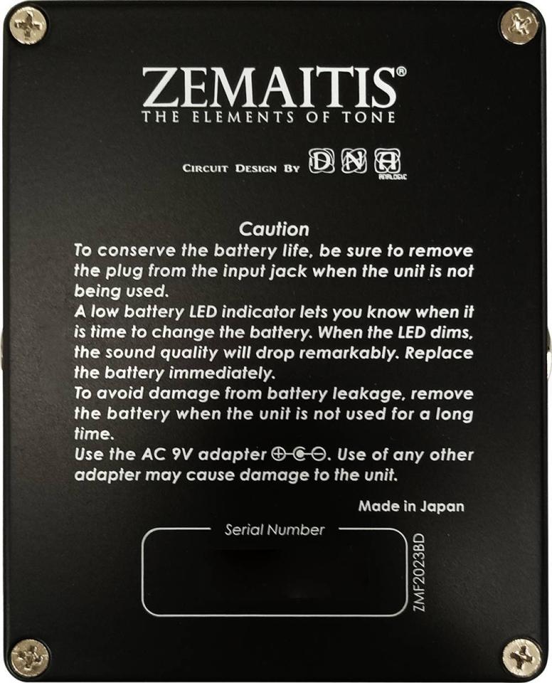 ZEMAITIS ZMF2023BD【ベース用オーバードライブ】【オンラインストア