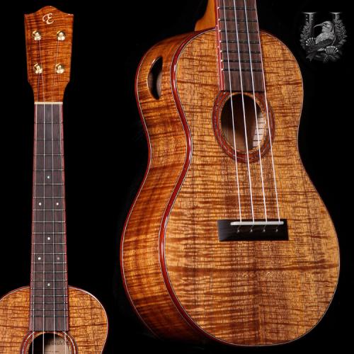 Ewa ukulele Concert LN - Premium Curly Koa -