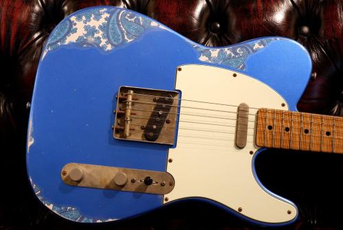 XOTiC [最終価格]XTC-1 Master Grade Flame Maple Neck Heavy Aged ~Lake Pracid Blue over Blue Paisley ~