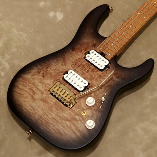Charvel Pro-Mod DK24 HH 2PT CM Poplar Burl, Transparent Black Burst