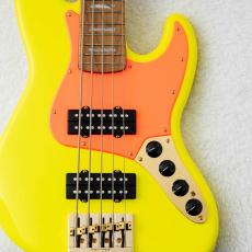 Fender MonoNeon Jazz Bass V Neon Yellow 【ステッカー&カスタムヘッドストックソックス付属】【4.71kg】