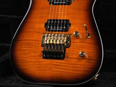 Jackson MJ Series Dinky DK Flame Maple Ebony Fingerboard ~Amber Burst~_7