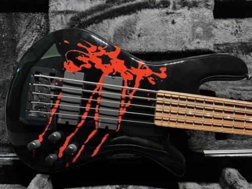 Spector  LG5ALEXBKDP Legend 5 Alex Webster Solid Black Gloss with Drip Pattern