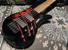 Spector  LG5ALEXBKDP Legend 5 Alex Webster Solid Black Gloss with Drip Pattern_3