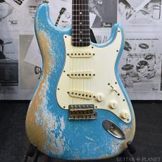 Fender Custom Shop MBS 1963 Stratocaster Ultimate Relic -Taos Turquoise over Olympic White- by Dennis Galuszka
