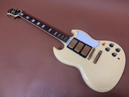 Epiphone G-400 Les Paul (SG) Custom Vintage White / Mahogany Body and Mahogany Set-Neck・Original Grover Peg and Gold Parts・Original Pickup X 3・Vintage White Color【With Original Soft Case 】2004年代製