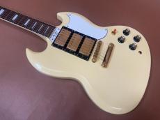 Epiphone G-400 Les Paul (SG) Custom Vintage White / Mahogany Body and Mahogany Set-Neck・Original Grover Peg and Gold Parts・Original Pickup X 3・Vintage White Color【With Original Soft Case 】2004年代製_2