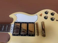 Epiphone G-400 Les Paul (SG) Custom Vintage White / Mahogany Body and Mahogany Set-Neck・Original Grover Peg and Gold Parts・Original Pickup X 3・Vintage White Color【With Original Soft Case 】2004年代製_3