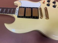 Epiphone G-400 Les Paul (SG) Custom Vintage White / Mahogany Body and Mahogany Set-Neck・Original Grover Peg and Gold Parts・Original Pickup X 3・Vintage White Color【With Original Soft Case 】2004年代製_4