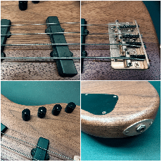 Moon J-J WAL-B-ACT / Gold Hardware・Walnut oil wax finish・Neck Maple on Ebony・Bartolini 9V HC Pickup・Controls Front Vo Rear Vo・Bartolini TBT Bass and Treble EQ【With Original Soft Case】1990年代製_14