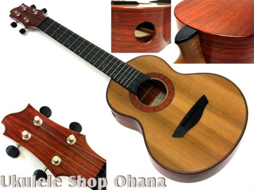 Akira Niihori Ukulele [Lizard] グランドコンサート サイドホール #05034 ウエスタンレッドシダー/アフリカンパドック(裏1P)