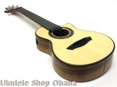 Akira Niihori Ukulele [Cobra] グランドコンサート サイドホール カッタウェイ #02042 イングルマンスプルース/ハワイアンコア_8