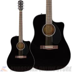 Fender CD-60SCE Dreadnought, Walnut Fingerboard, Black【アクセサリープレゼント】(ご予約受付中)【ONLINE STORE】