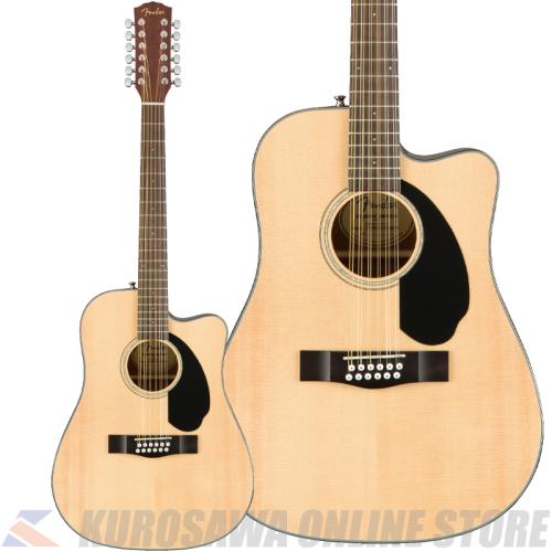 Fender CD-60SCE Dreadnought 12-string, Walnut Fingerboard, Natural【アクセサリープレゼント】(ご予約受付中)【ONLINE STORE】