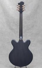 Victor Baker Guitars Model 35 Chambered Semi-hollow Black Smoke Stain Block Position Gold Hardware S/N:754_4