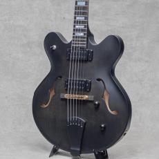 Victor Baker Guitars Model 35 Chambered Semi-hollow Black Smoke Stain Block Position Gold Hardware S/N:754_5