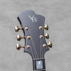 Victor Baker Guitars Model 35 Chambered Semi-hollow Black Smoke Stain Block Position Gold Hardware S/N:754_9