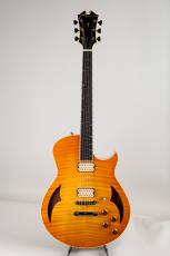Marchione Guitars Semi Hollow 59 Burst Deluxe Miki 200th Anniversary / Master Grade Swiss Maple top Amber Burst_2
