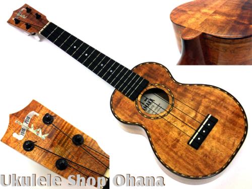 Kamaka [HF-1LD]100周年記念モデル ソプラノロングネックデラックス ハワイアンカーリーコア #164248