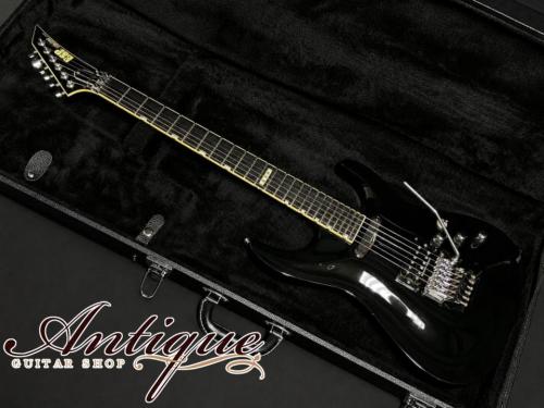 ESP HORIZON 1990 Black /Arched Top & Thru Neck w/Original Concorde Head 3.49kg EX+ "New York Series Era"